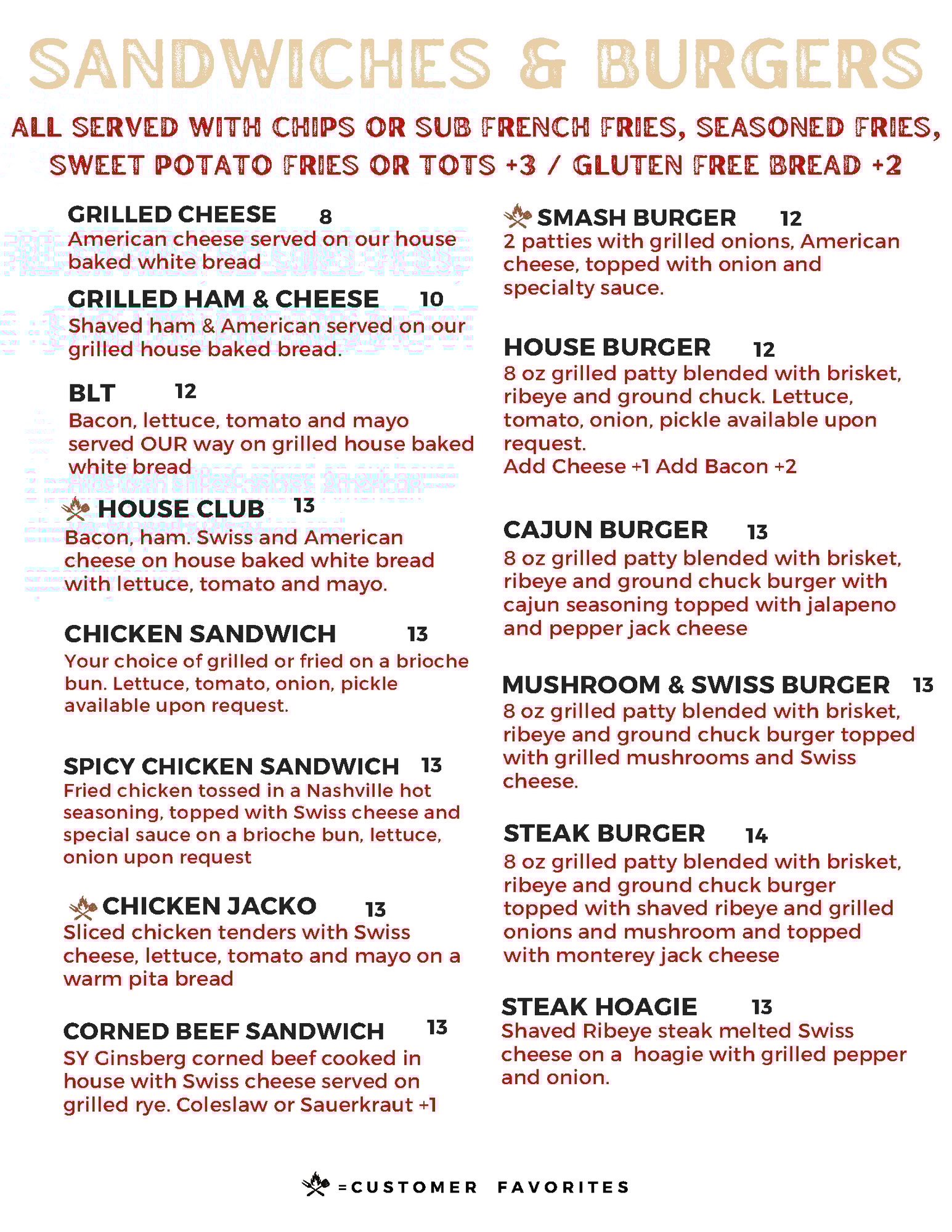 Jack's Roadside BBQ Menu